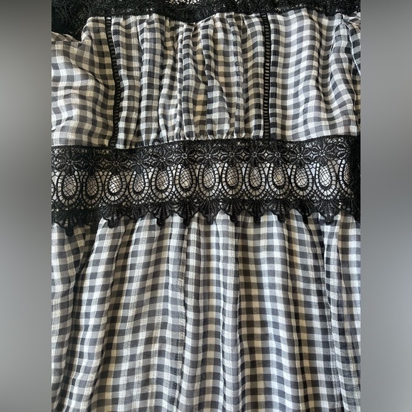 Nanette Lepore Cold Should Gingham Midi Dress Black size 2 - Picture 7 of 12